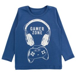 Реглан для мальчика стрейч-кулир 4192-452 Индиго Gamez