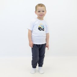 Костюм тройка детский двухнитка 7253-363 Серый Машинки