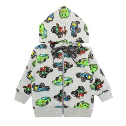Кофта для хлопчика двонитка 4316-363 Сірий Машинки 
