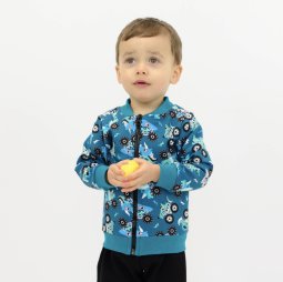 Костюм трійка для хлопчика двонитка 7254-363 Смарагдовий Машинки 