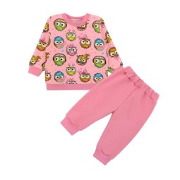 Костюм для девочки двухнитка 7210-363 Розовый Совы