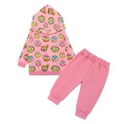 Костюм для девочки двухнитка 7211-363 Розовый Совы