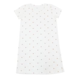 Нічна сорочка для дівчинки інтерлок жакард 366-893 Молочний Вишеньки 
