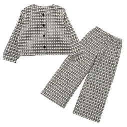 Костюм для девочки интерлок жаккард 4328-914 Светло-серый