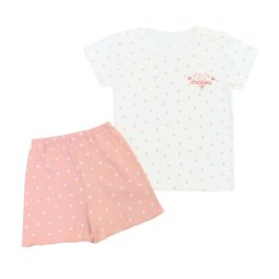 Пижама для девочки интерлок 374-793 Молочный Горошек