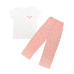 Пижама для девочки интерлок рапорт 377-793 Молочный Горошек