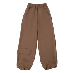 Брюки палаццо для девочки двухнитка 4320-362 Мокко