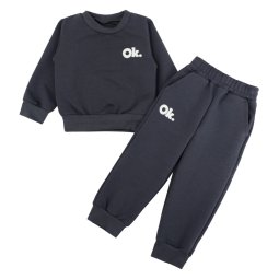 Спортивний костюм дитячий двонитка 4329-362 Темно-сірий Ok 
