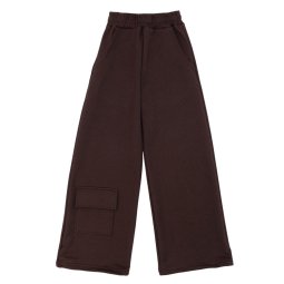 Брюки палаццо для девочки двухнитка 4320-362 Баклажановый