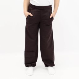 Брюки палаццо для девочки двухнитка 4320-362 Баклажановый