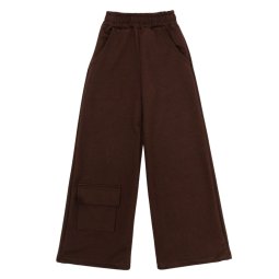 Брюки палаццо для девочки двухнитка 4320-362 Коричневый