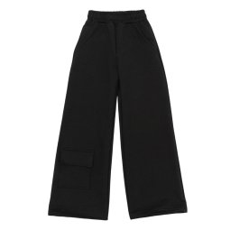 Брюки палаццо для девочки двухнитка 4320-362 Черный