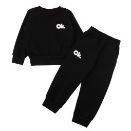 Спортивний костюм дитячий двонитка 4329-362 Чорний Ok 