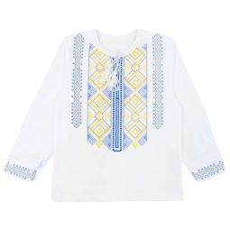 Вишиванка дитяча стрейч-кулір 4331-451 Жовто-блакитний Орнамент 