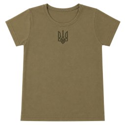 Футболка дитяча кулір 2280-022 Хакі Герб