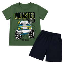 Комплект для мальчика стрейч-кулир 2317-452 Зеленый Monster truck